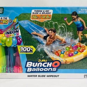 Zuru Bunch O Balloons Water Slide Wipeout With 100 Already Tied Water Balloons